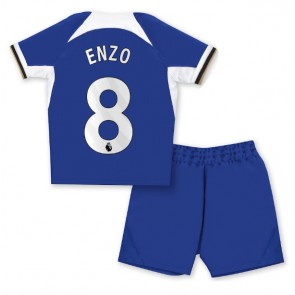 Chelsea Enzo Fernandez #8 Dětské Domácí dres komplet 2023-24 Krátký Rukáv (+ trenýrky)